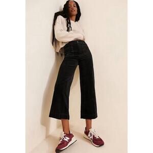 Maeve Colette Black Corduroy Wide Leg Pants Plus Size 24W